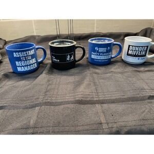 The Office TV Show Coffee Mugs Set of 4 Novelty Mugs Dunder Mifflin‎